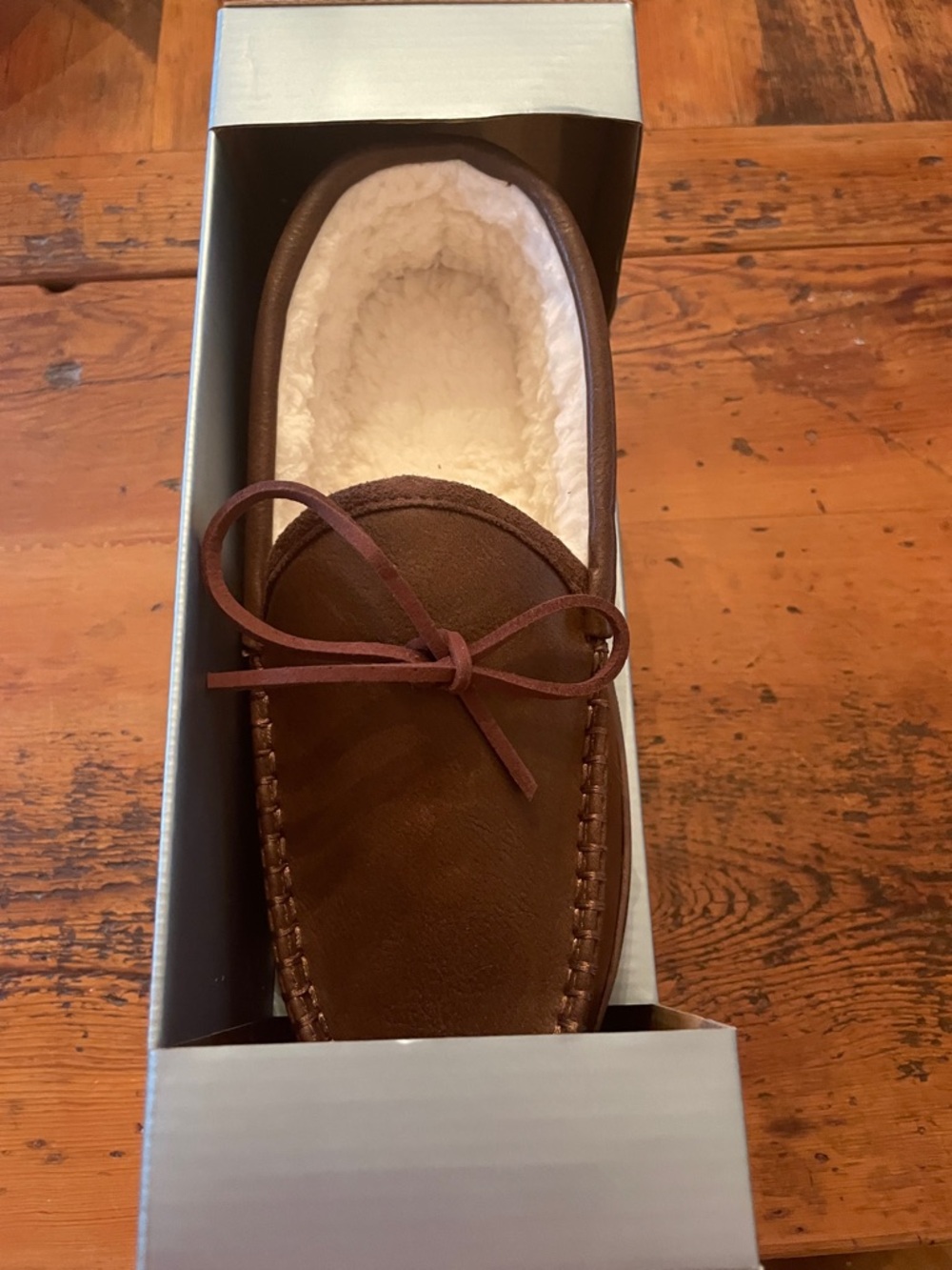Men's Brown Faux Leather Slip-On Loafers